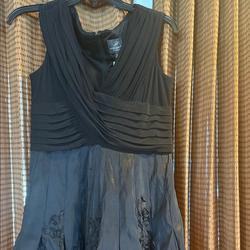 Elegant Black Sleeveless Dress by Adrianna Papell - Picture 3 of 9